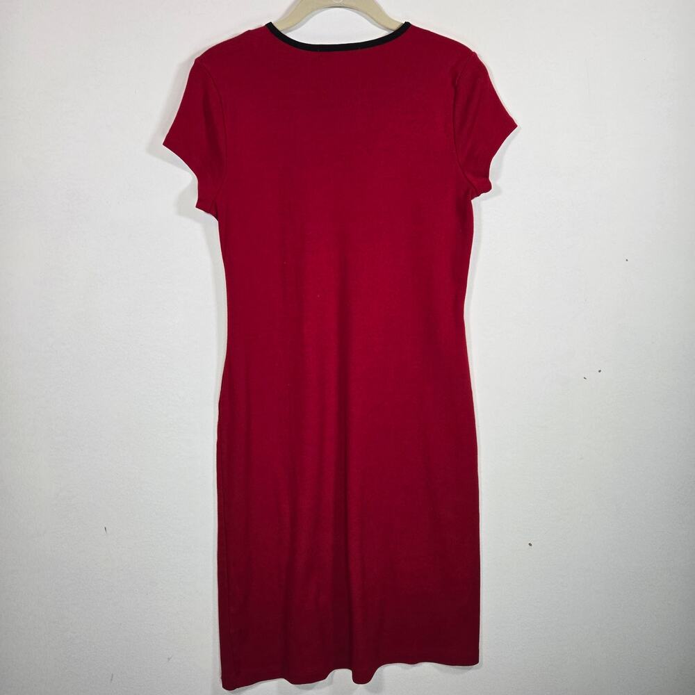Lauren Ralph Lauren Keyhole Red Dress. Size Medium - Picture 6 of 7